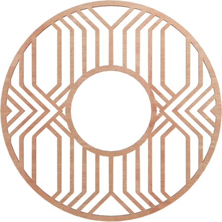 Ekena Millwork Empire Wood Fretwork Pierced Ceiling Medallion, Cherry, 20"OD x 7 3/8"ID x 3/8"T CMWP20X20X0375EPCH